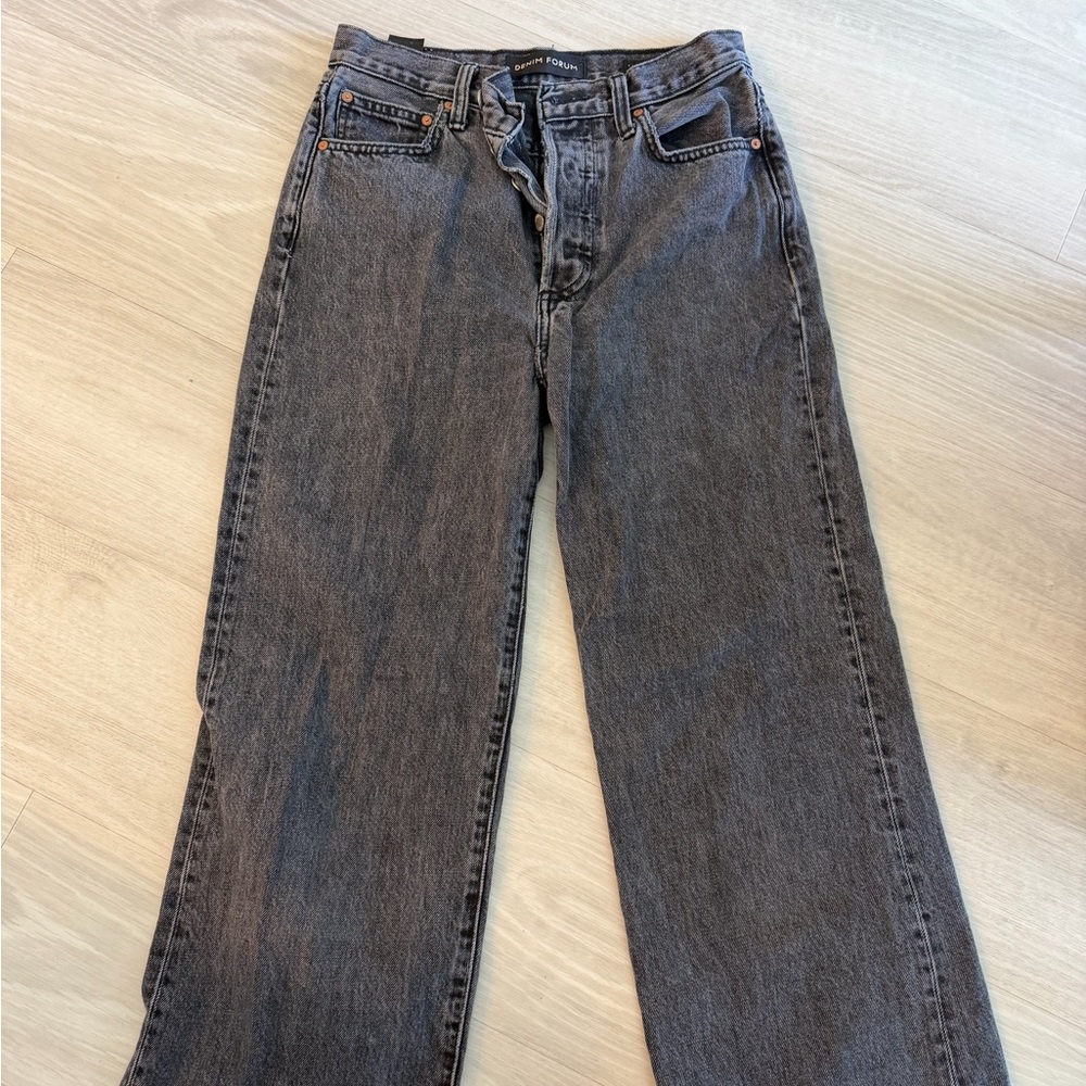 Denim Forum Women's Boot Cut Jeans - Washed Black